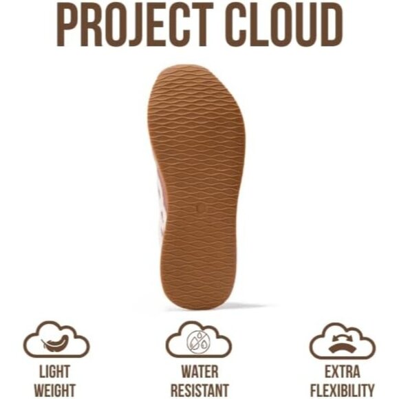 Women's Light Nude Memory Foam Shoes Lightweight Nonslip Walking Sneakers - Picture 4 of 5